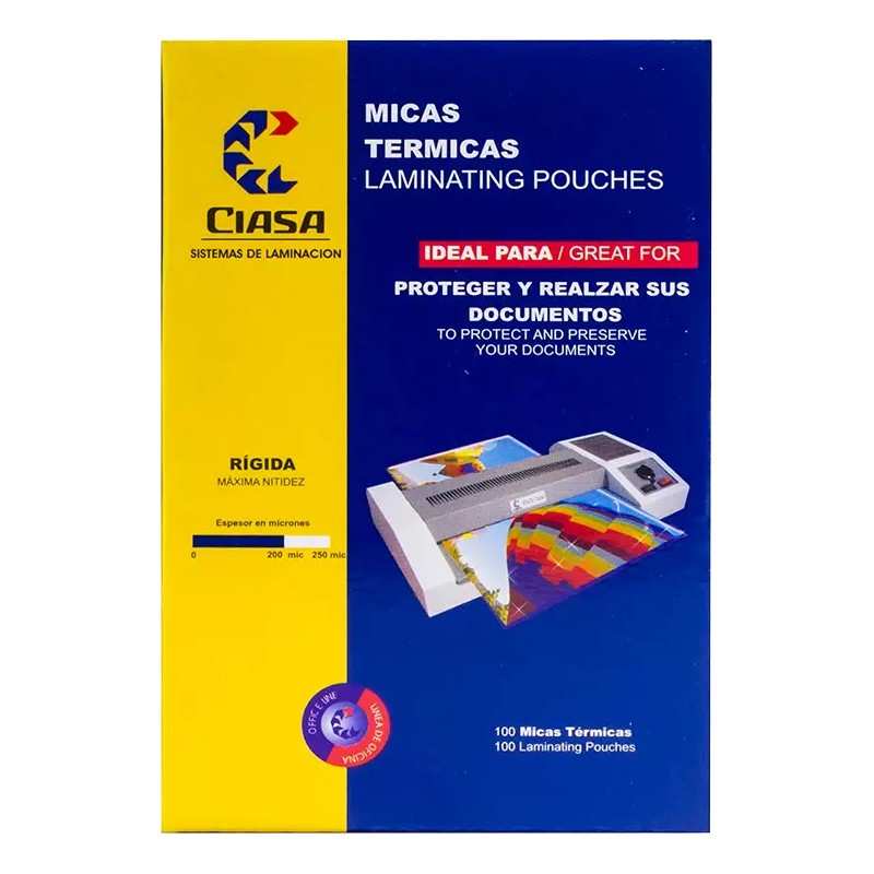 MICA CIASA T/CREDENCIAL 200MIC 80X115MM C/100