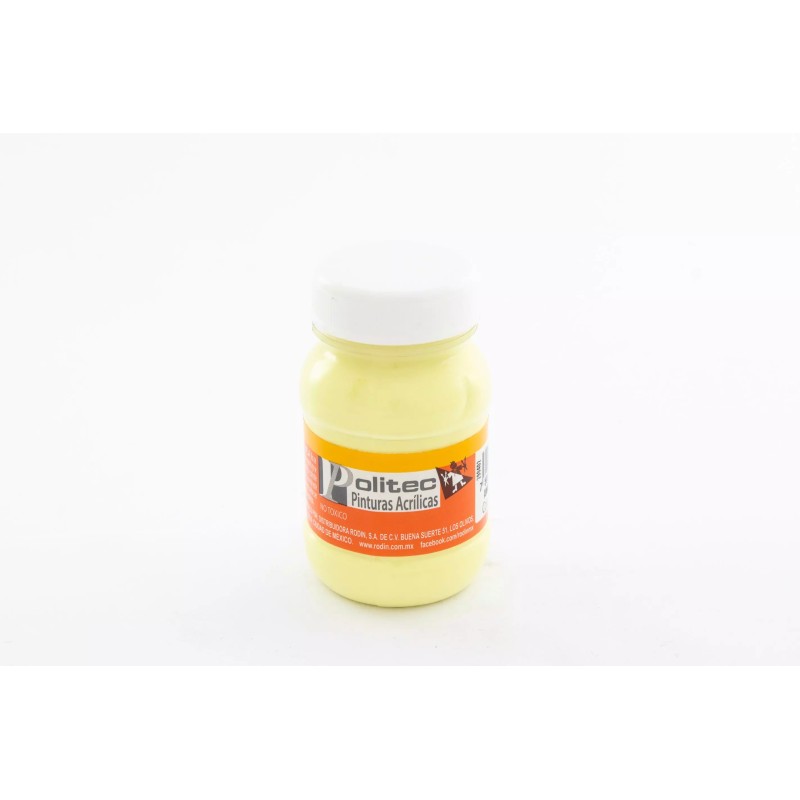 PINTURA ACRILICA POLITEC ESC. 100ML  AMARILLO PASTEL