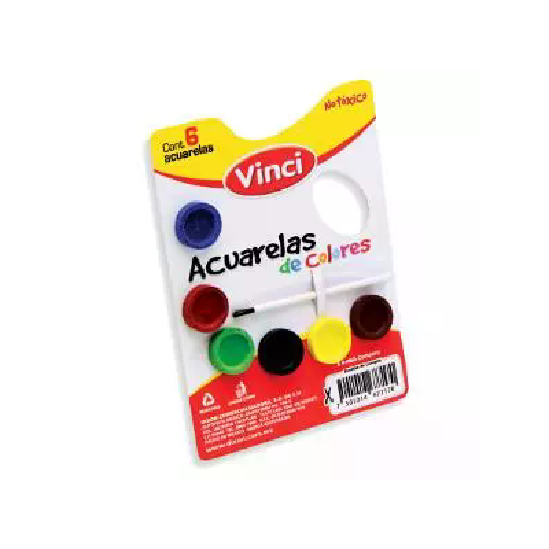 ACUARELA VINCI DE CARTON C/6