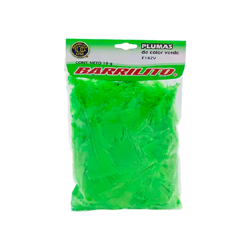 PLUMAS BARRILITO 18GR VERDE