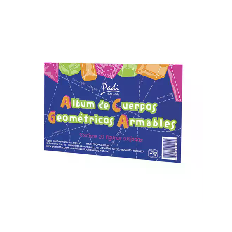 ALBUM PADI CUERPOS GEOMETRICOS C/20