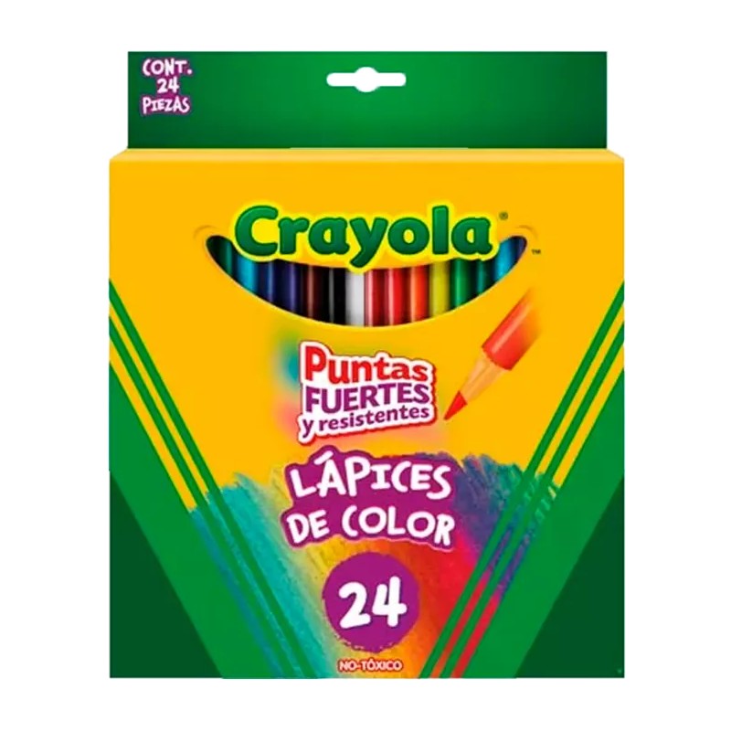 COLORES CRAYOLA MADERA C/24