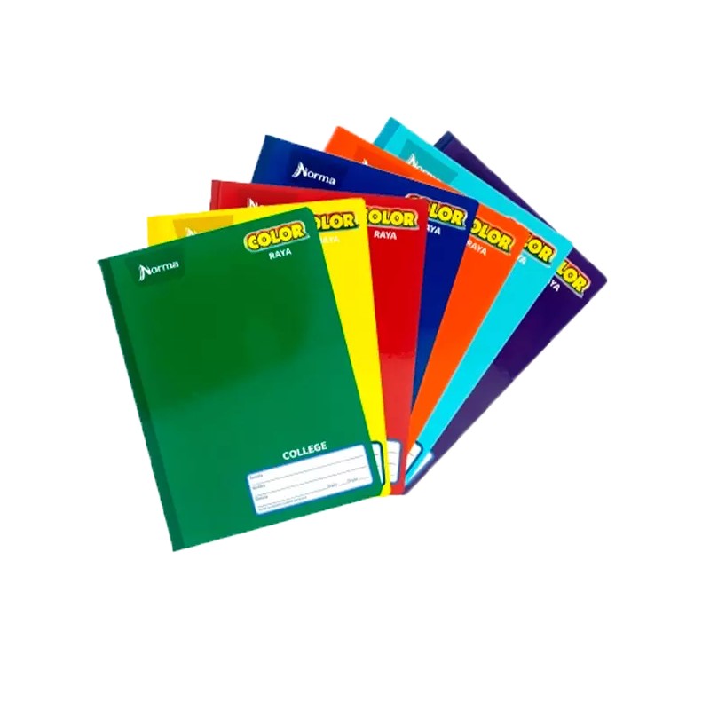 (SUPER ESPECIAL) CUADERNO NORMA COLLEGE COLOR  RAYA C/100H