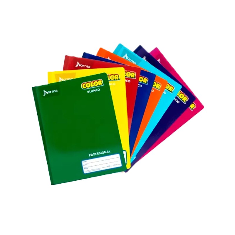 CUADERNO NORMA PROF. COLOR 360 COSIDO BLANCO C/100H