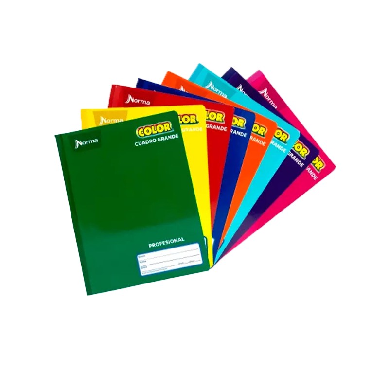 (ESPECIAL) CUADERNO NORMA PROF. COLOR 360 COSIDO CUADRO 7 C/100H