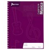 CUADERNO NORMA PROFESIONAL TEM. MUSICA PAUTADO C/80H DOBLE ARGOLLA