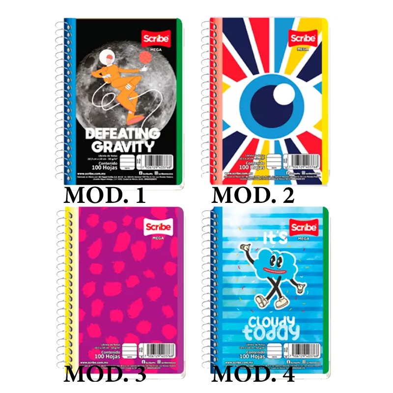 CUADERNO SCRIBE MEMO BOOK MEGA RAYA C/40H