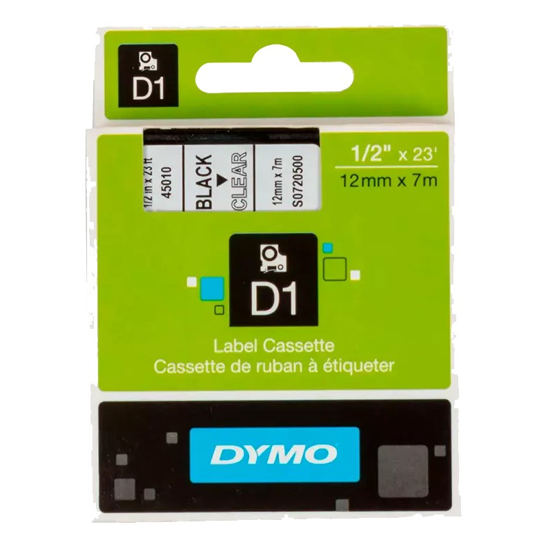 ETIQUETA DYMO D1 12MM BLANCO (D)