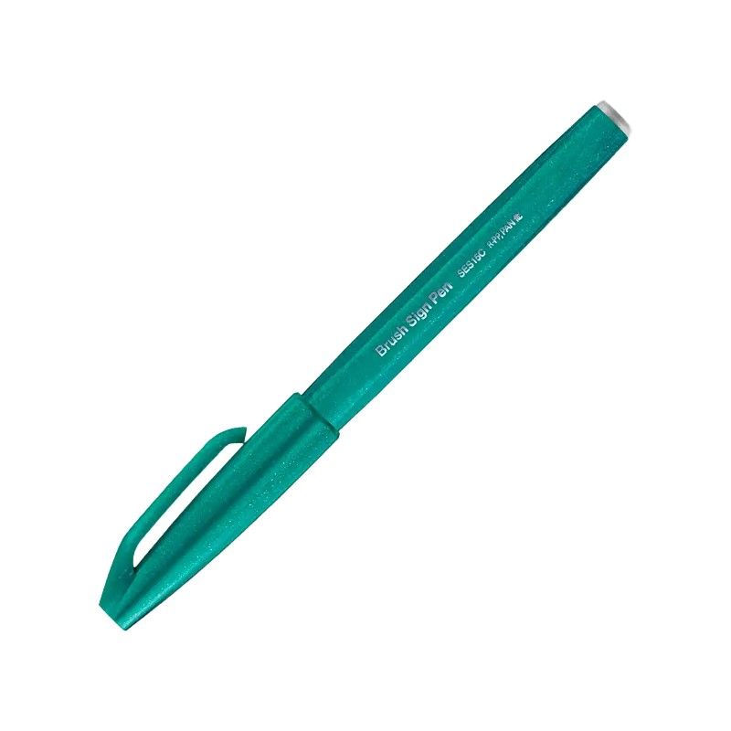 MARCADOR PENTEL BRUSH SIGN PEN TURQUESA PASTEL