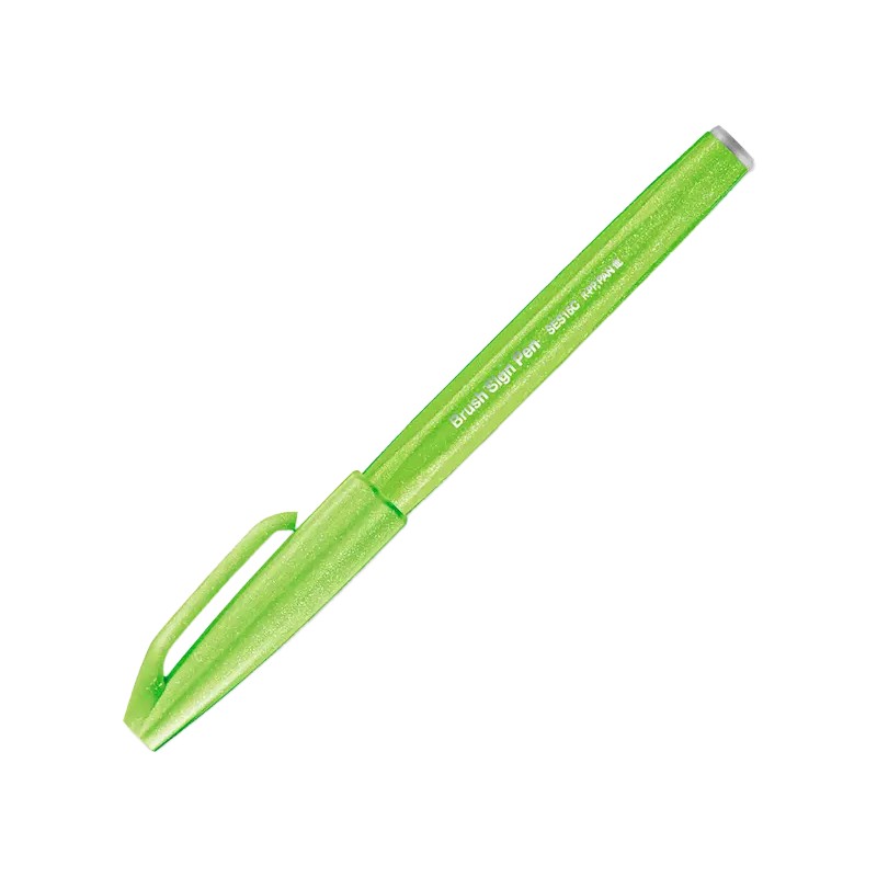 MARCADOR PENTEL BRUSH SIGN PEN VERDE CLARO PASTEL