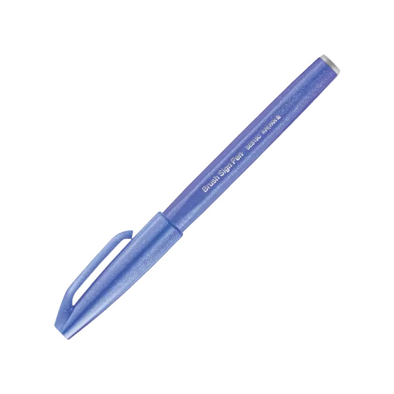 MARCADOR PENTEL BRUSH SIGN PEN AZUL LAVANDA PASTEL